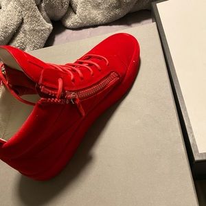 Suede Red Giuseppe Sneakers